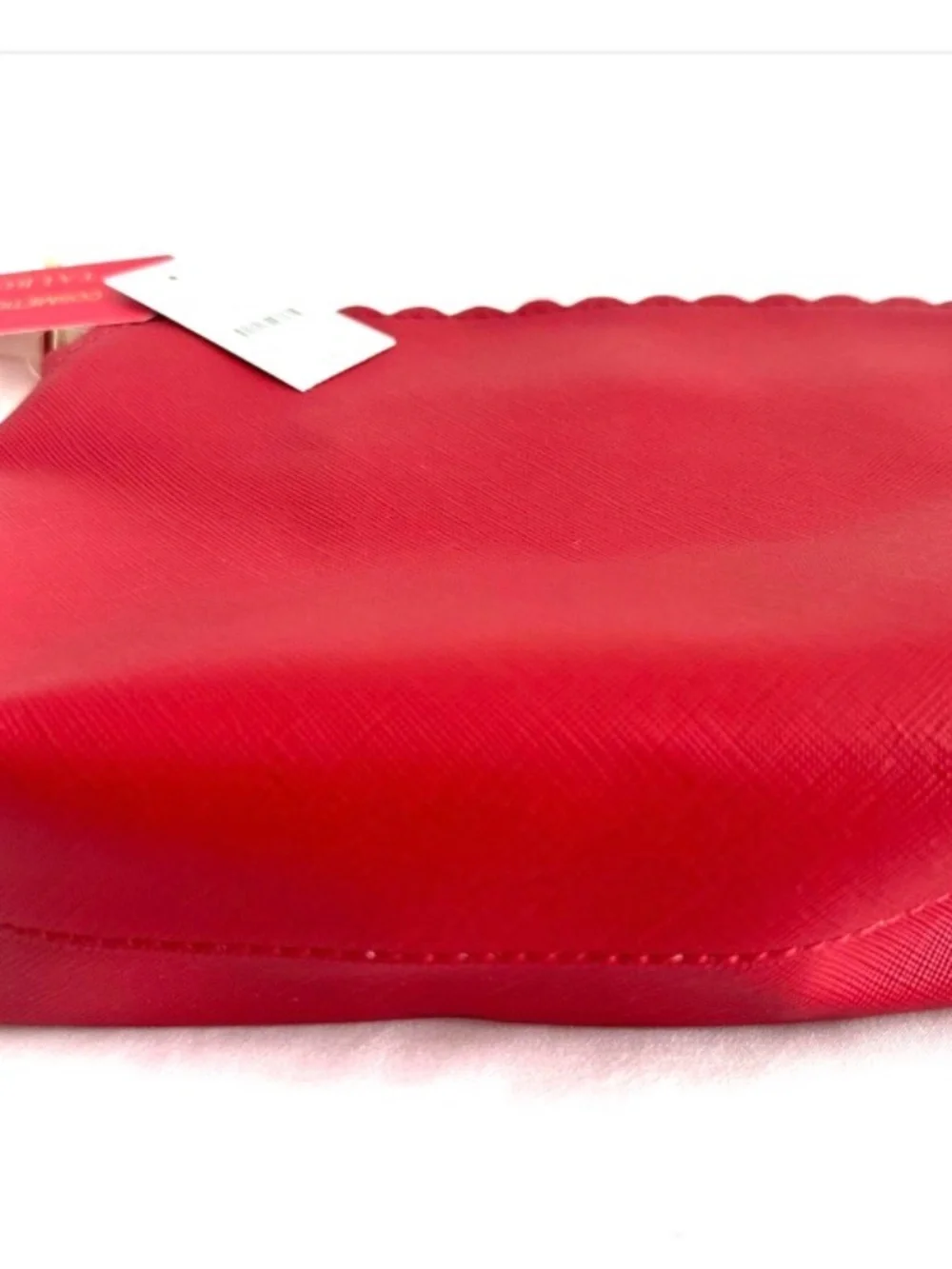 Talbot’s Red Scallop Edge Cosmetic Case NWT